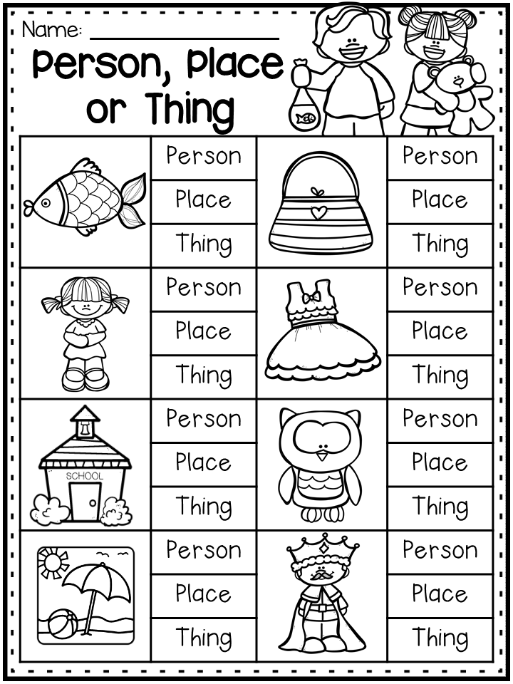 1st Grade Nouns Verbs Adjectives Worksheets - Noun Verb Adjective Worksheet For First Grade