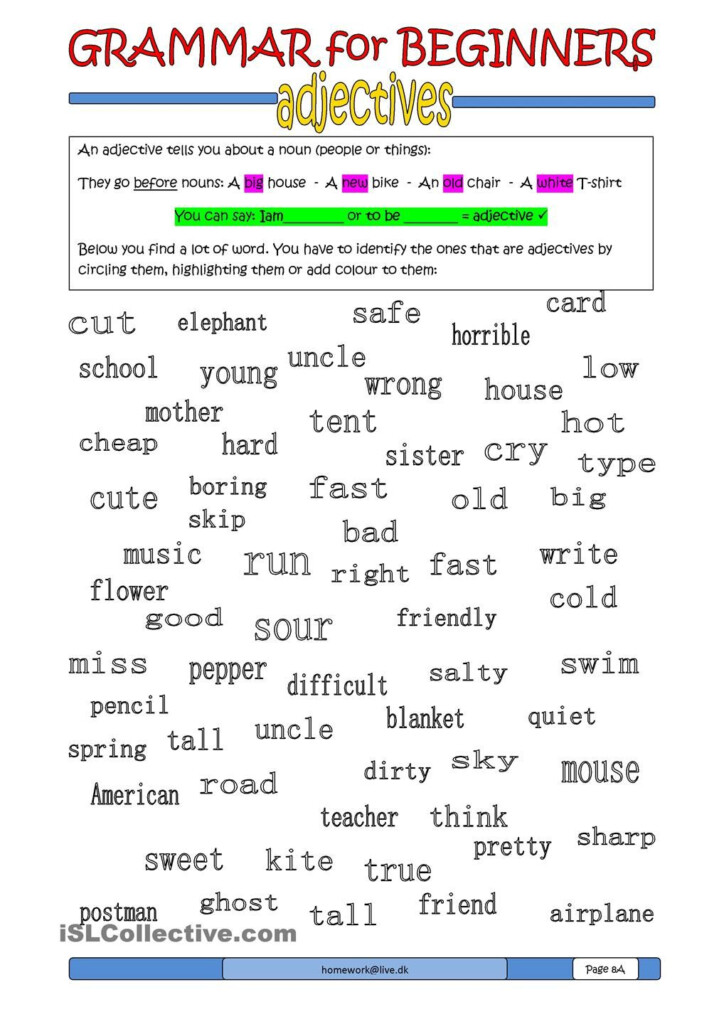 5th Grade Adjectives Worksheet - Noun And Adjective Worksheets 5Th Grade