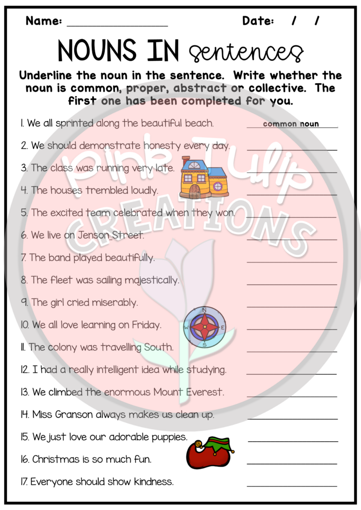 Abstract Noun Worksheet For Class 4 - Abstract Nouns Worksheet