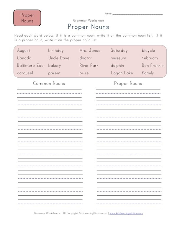 Categorize Nouns Worksheet Free Worksheets Samples - Categorize Nouns Worksheets