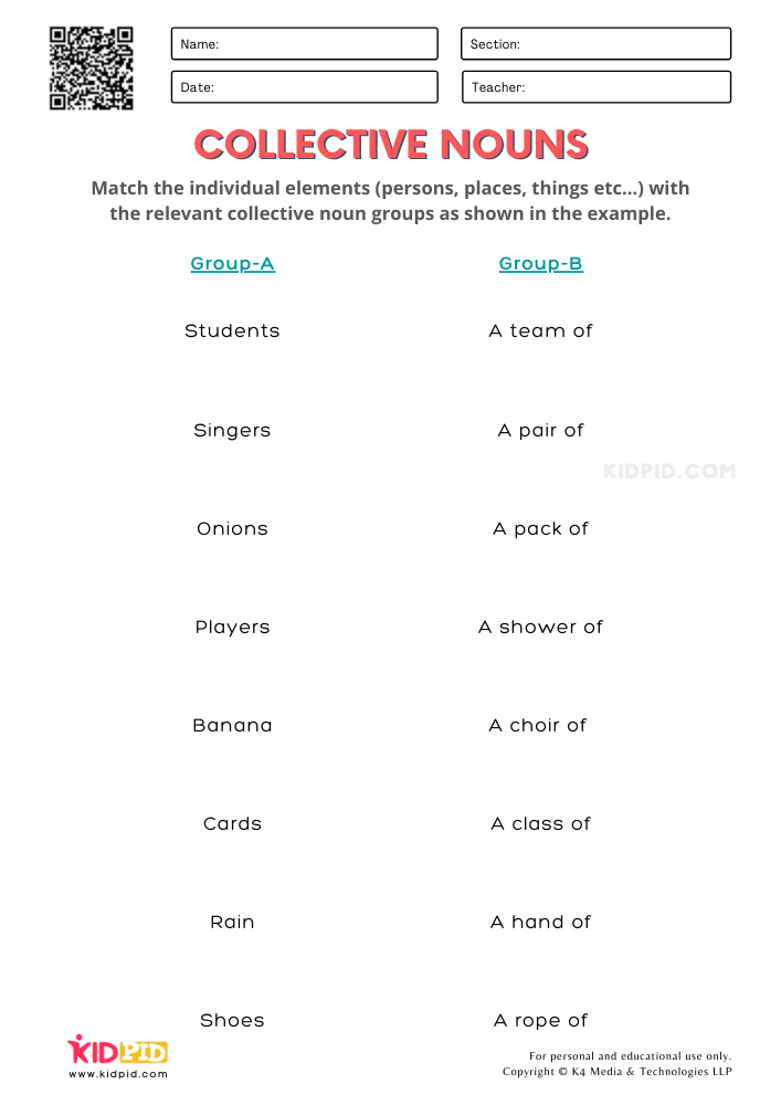 Collective Nouns 2nd Grade Worksheet - Collective Nouns 2Nd Grade Worksheets