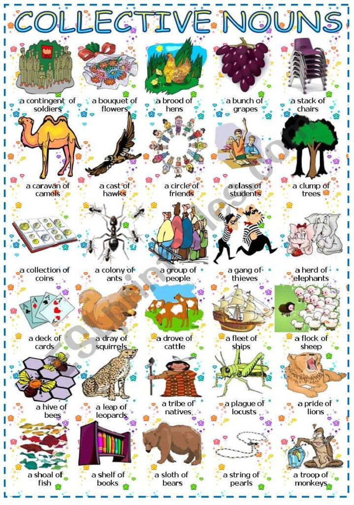 Collective Nouns Of ESL Worksheet By Vanda51 - Collective Nouns Worksheets Esl