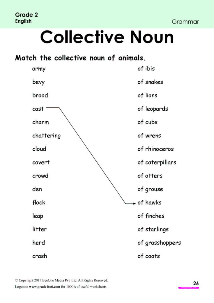 Collective Nouns Worksheet Grade 6 - Esl Collective Nouns Worksheet