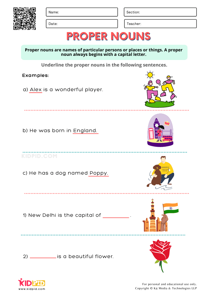 Common And Proper Noun Worksheet - Common And Proper Nouns Worksheet First Grade