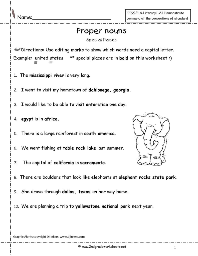 Common And Proper Nouns Worksheets Grade 3 - Common And Proper Nouns Worksheets Grade 3