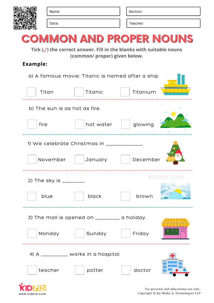 Common And Proper Nouns Worksheets Grade 6 - English Grammar Worksheets Common And Proper Nouns