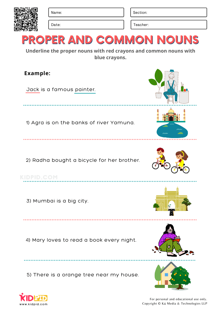 Common And Proper Nouns Worksheets With Answers - Super Teacher Worksheets Common And Proper Nouns