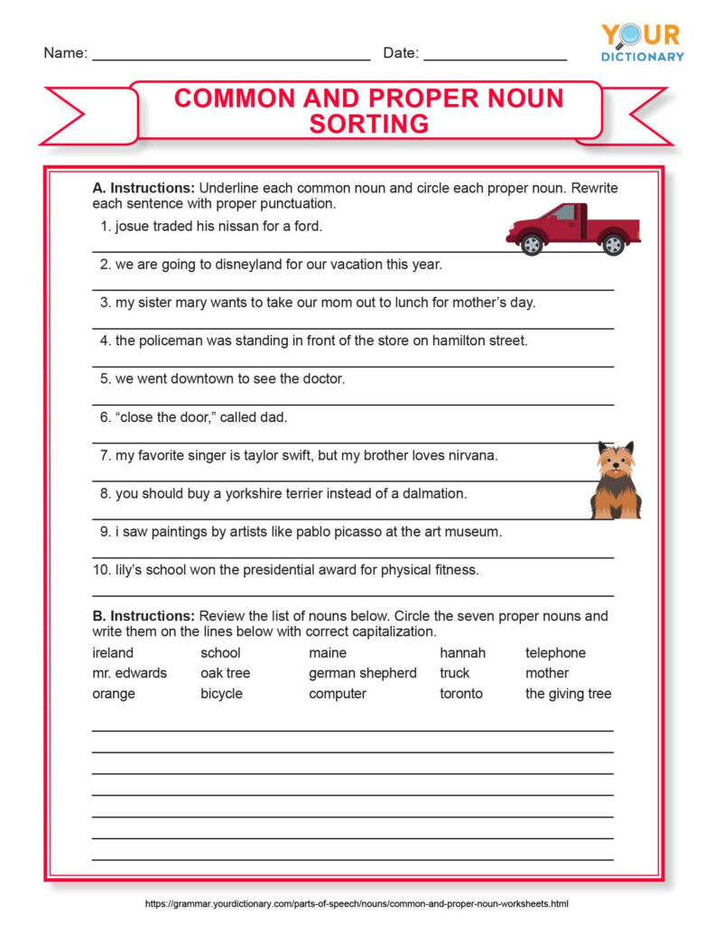 Common And Proper Nouns Worksheets With Answers BEST GAMES WALKTHROUGH - Changing Common Nouns To Proper Nouns Worksheet Answers