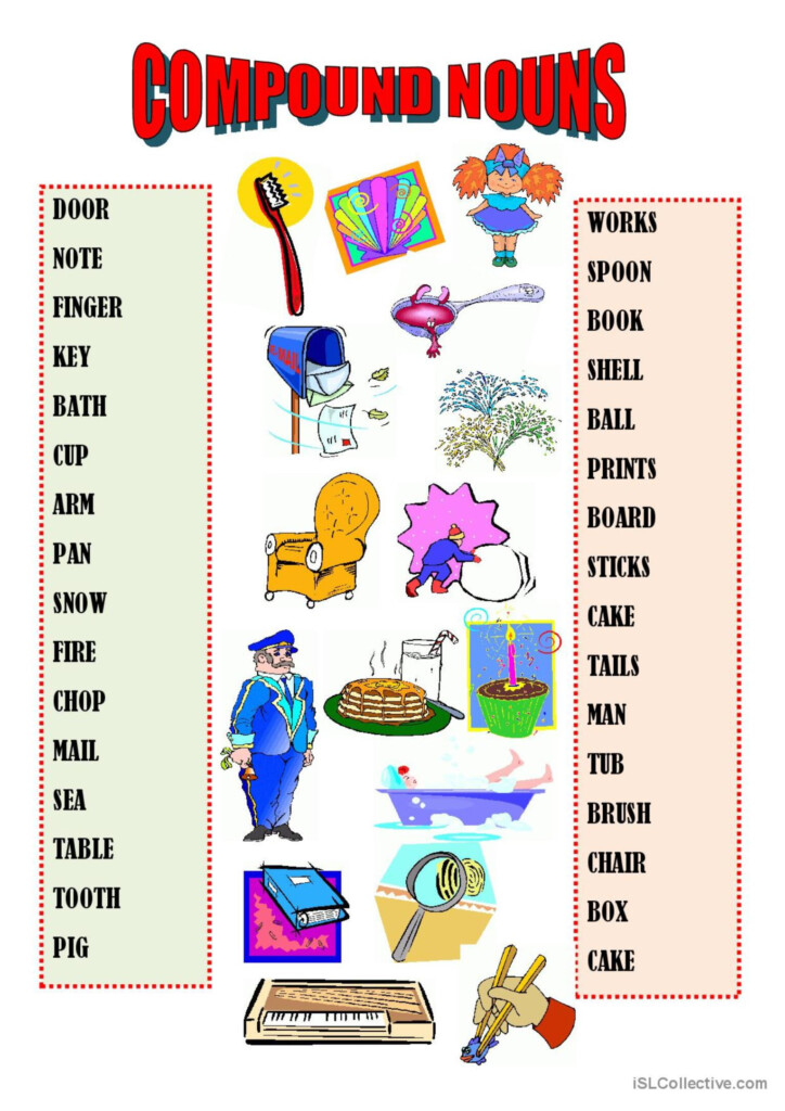 COMPOUND NOUNS English ESL Worksheets Pdf Doc - Esl Compound Nouns Worksheet