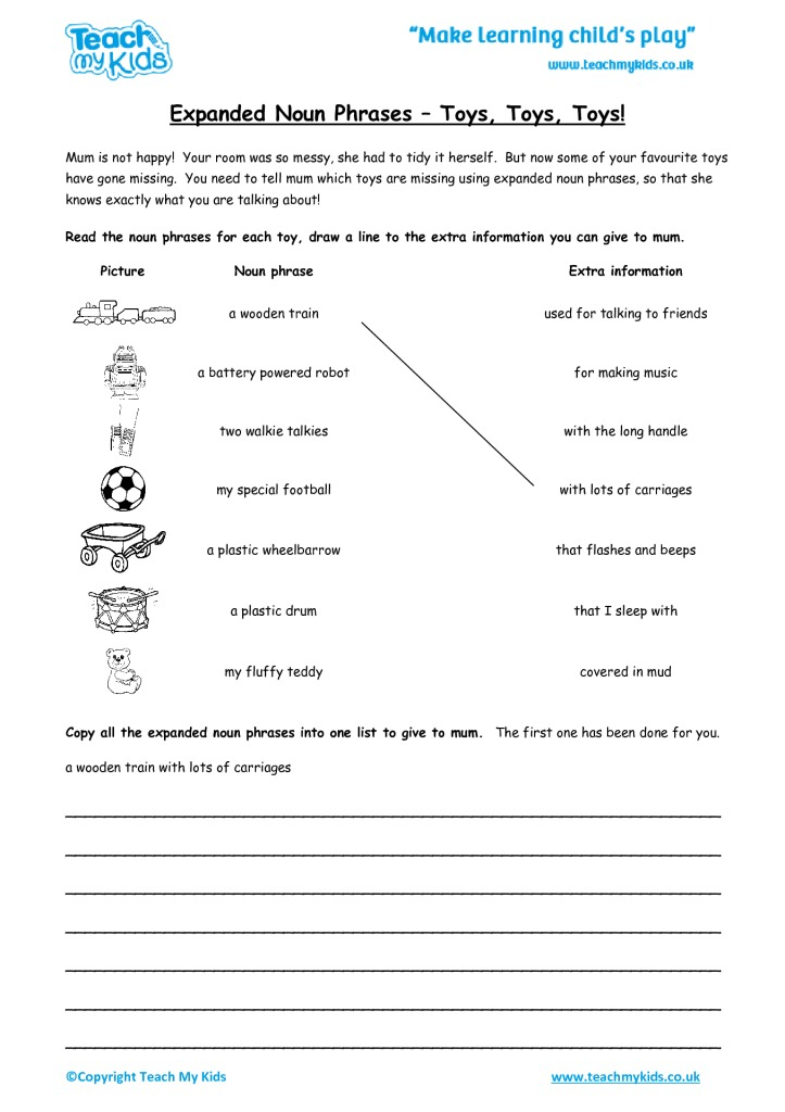 Expanded Noun Phrases Worksheet Pdf - Expanded Noun Phrases Worksheet Ks1