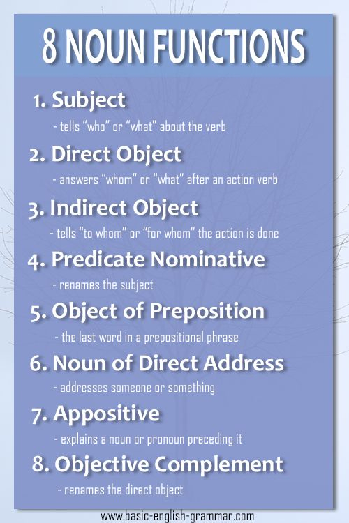 Functions Of A Noun Help Us Understand The Eight Different Noun  - Functions Of Nouns In A Sentence Worksheet