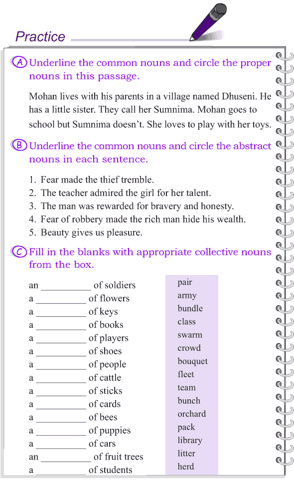 Grade 4 Grammar Lesson 4 Kinds Of Nouns 3 Good Grammar Grammar  - Grammar Noun Worksheet For Grade 4