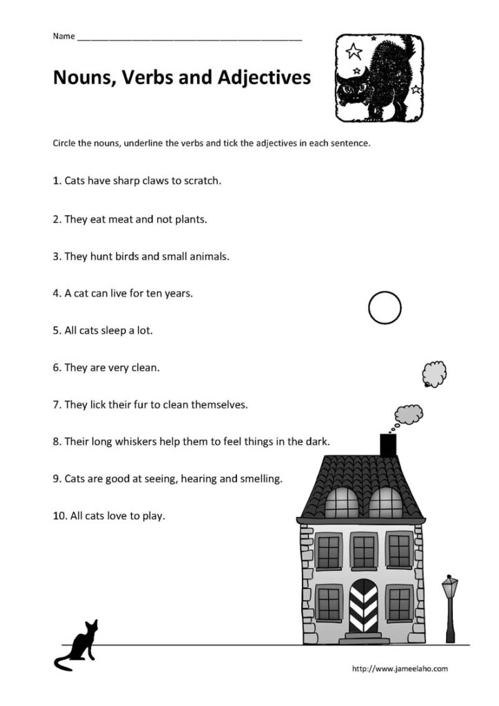 Identify Nouns And Adjectives Worksheets - English Worksheets Nouns Verbs And Adjectives