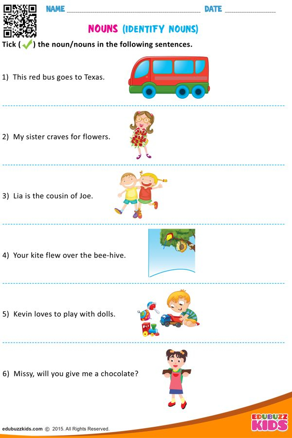 Identify Nouns Worksheets - Identifying Nouns Worksheet For Kindergarten