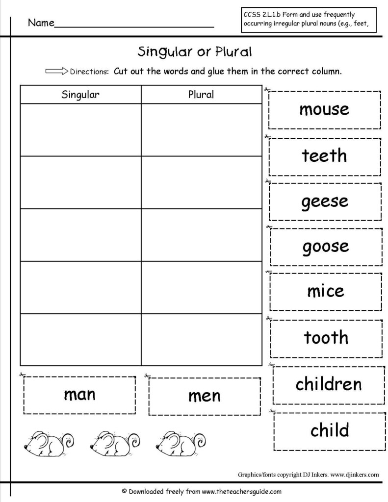 Irregular Plural Nouns Second Grade - Irregular Plural Nouns Worksheet Grade 2