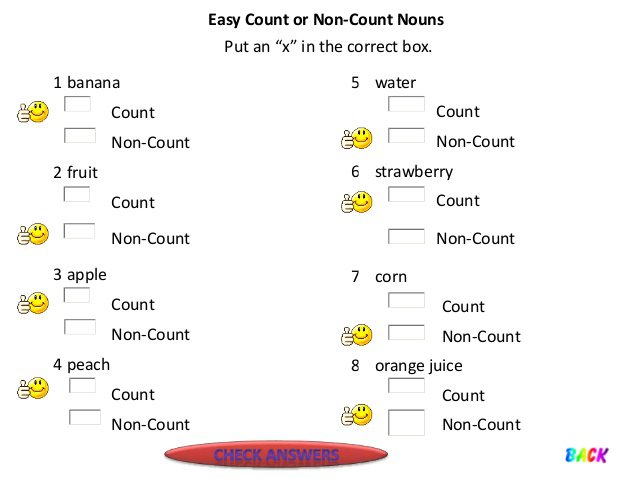 Noun Counters - Noun Counters Worksheets