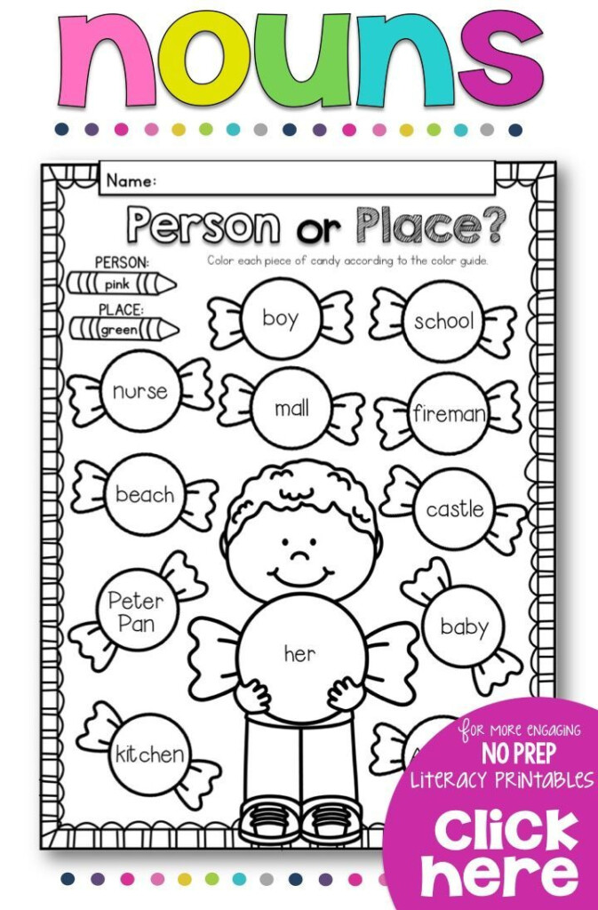 Printable Noun Worksheets - Fun Noun Worksheets First Grade