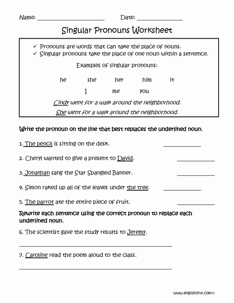 Pronoun Verb Agreement Worksheets Grade 3 - Noun Pronoun Agreement Worksheet 3Rd Grade