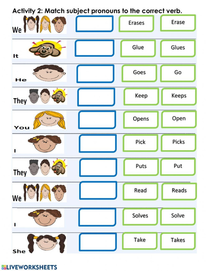 Pronoun Verb Agreement Worksheets Grade 3 - Noun Pronoun Agreement Worksheet 3Rd Grade