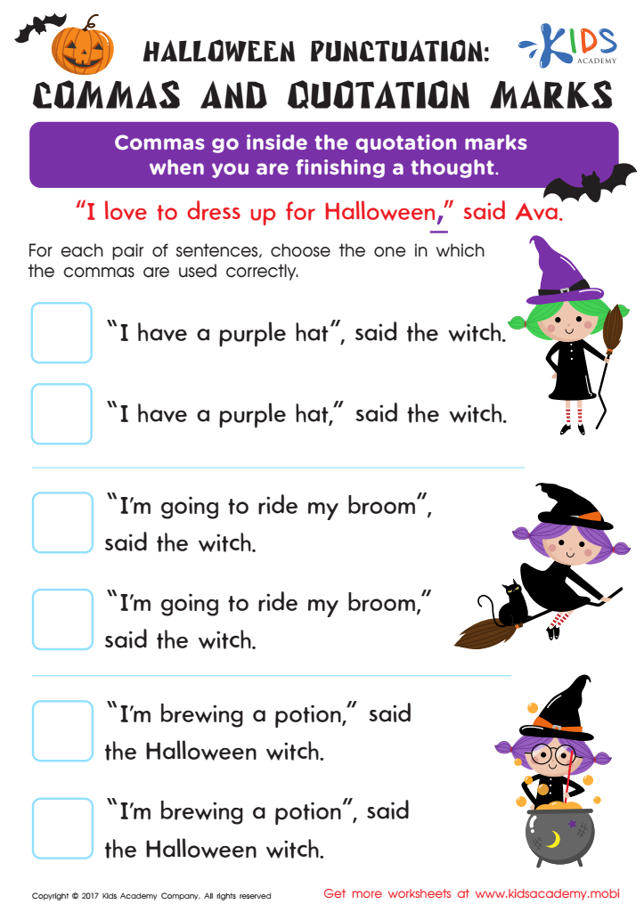 Quotation Marks Worksheet Free Printable PDF For Kids - 1.1 A Plus A Quotation Nouns Answer Key Worksheet