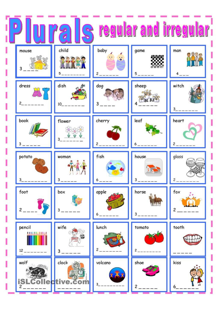 Regular Plural Nouns Worksheet - Plural Noun Worksheets