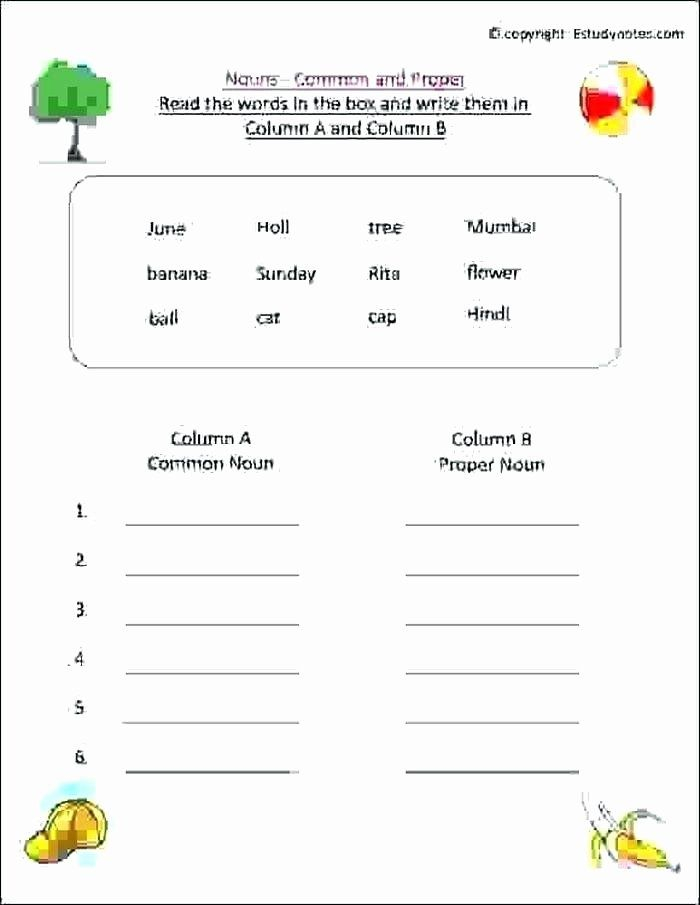 Second Grade Proper Nouns Worksheet - Grade 2 Proper Nouns Worksheets