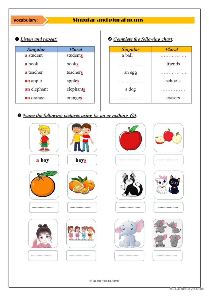 Singular And Plural Nouns English ESL Worksheets Pdf Doc - Singular Vs Plural Nouns Worksheet