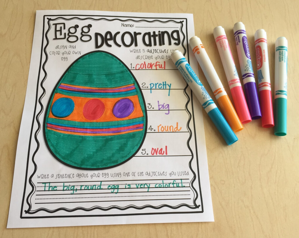 Teaching With Terhune Egg Activities To Do Around Easter  - Easter Egg Nouns Verb And Adjectives Worksheet