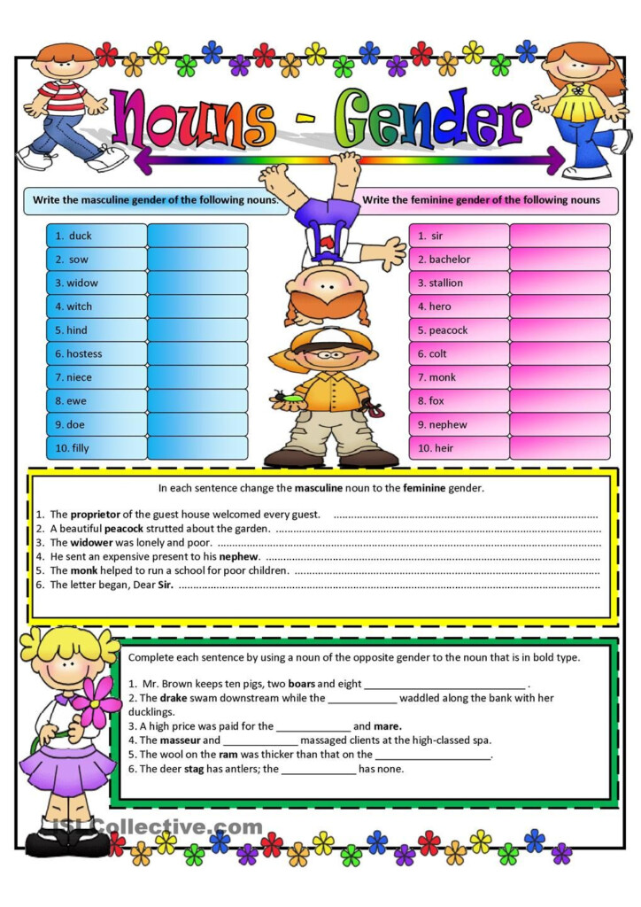 The Gender Of Nouns Spanish Worksheet Answers Key - Gender Of Nouns In Spanish Worksheet Answers