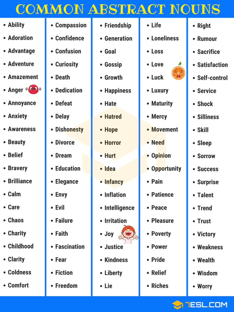 Worksheet On Abstract Nouns - Adjective To Abstract Noun Worksheet