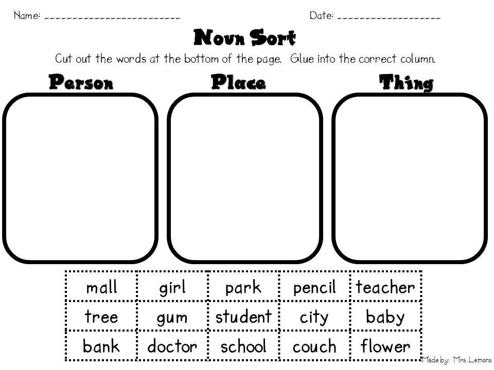 19 Free Cut And Paste Noun Worksheets Worksheeto - Noun Cut And Paste Worksheet Free