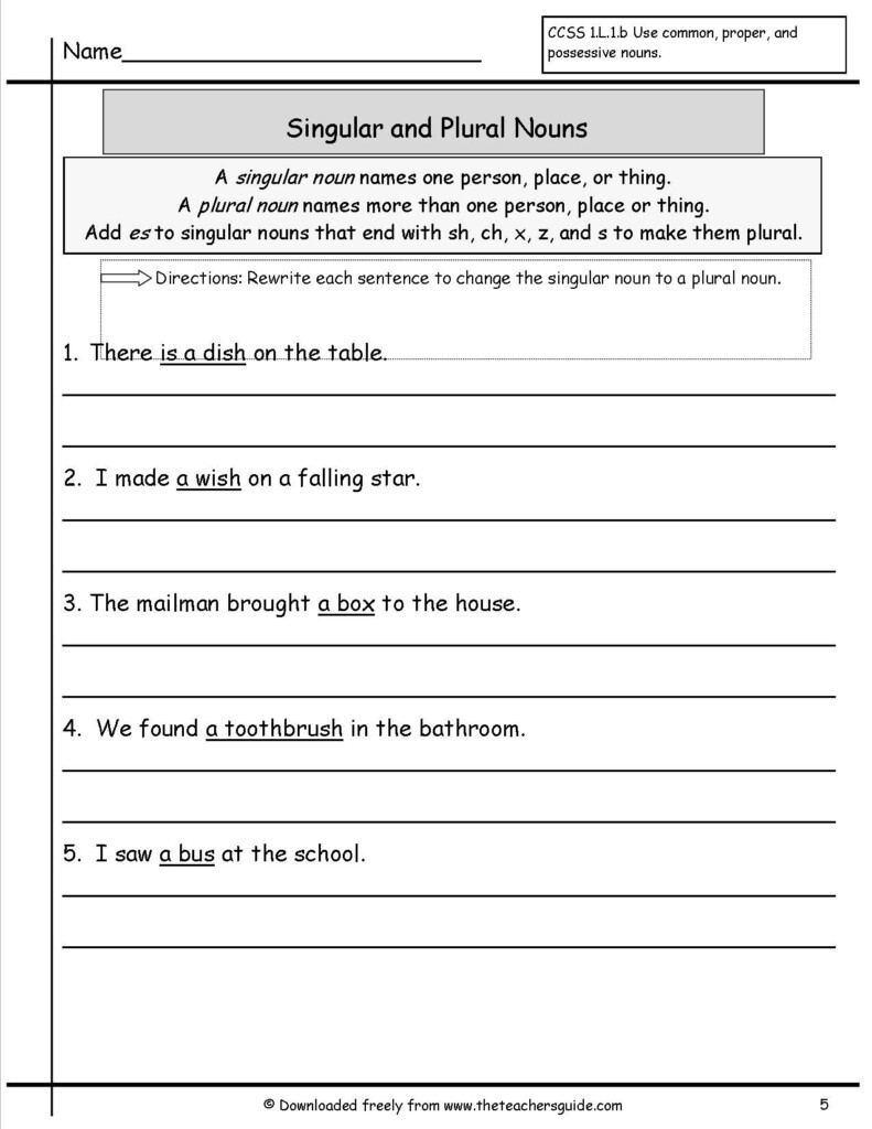 6th Grade Singular And Plural Nouns Sentences Worksheets Askworksheet - 6Th Grade Singular And Plural Nouns Worksheet Grade 6