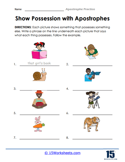 Apostrophe Worksheets 15 Worksheets - Apostrophe Noun Worksheets