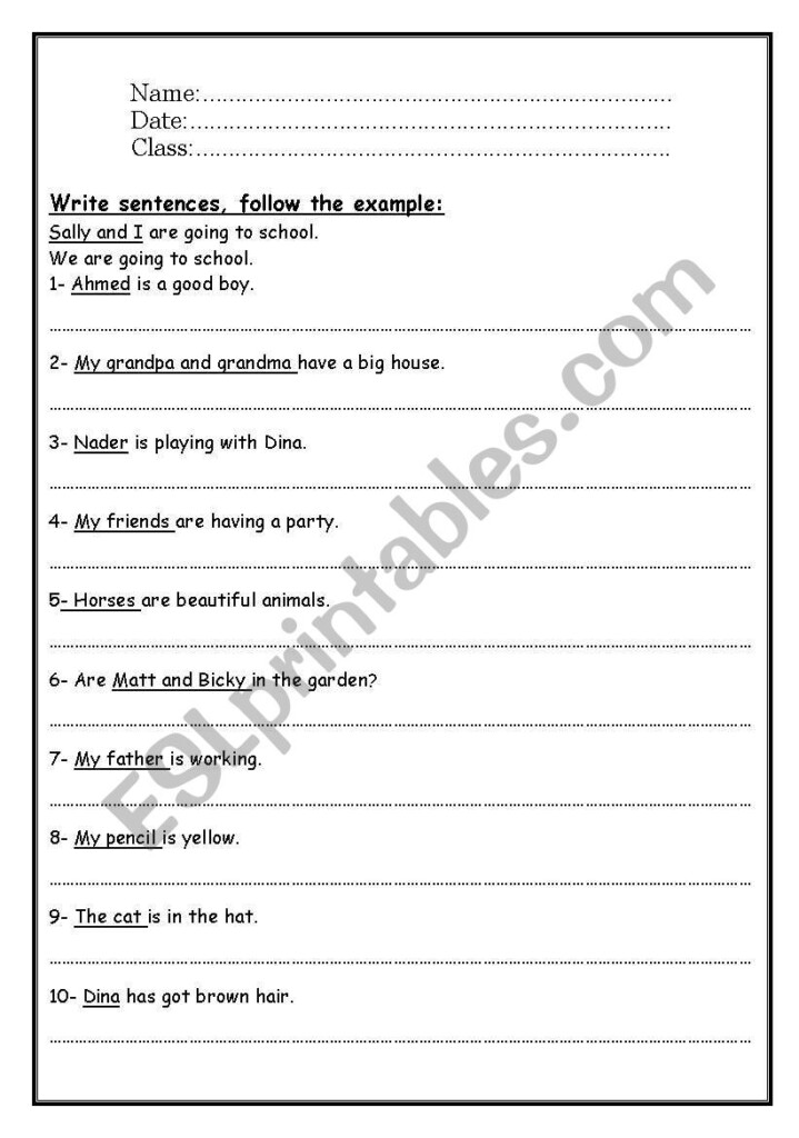 Change Noun To Pronoun Worksheet - Changing Proper Nouns To Pronouns Worksheets