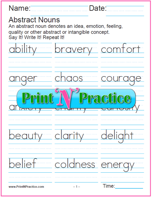 Collective And Abstract Nouns Worksheet - Collective Noun And Abstract Noun Worksheet