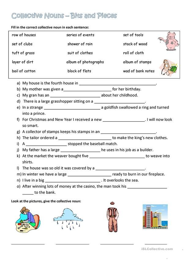 Collective Nouns Worksheet 7th Grade - Collective Nouns Worksheet Grade 7