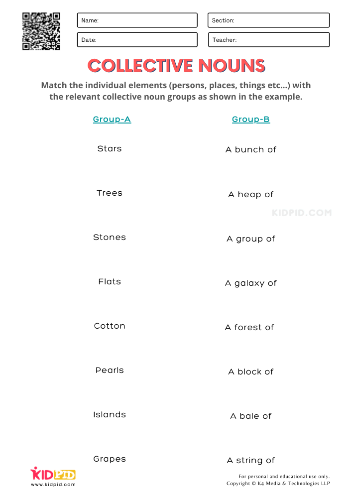 Collective Nouns Worksheet For Grade 2 - Collective Nouns Worksheets For Grade 2