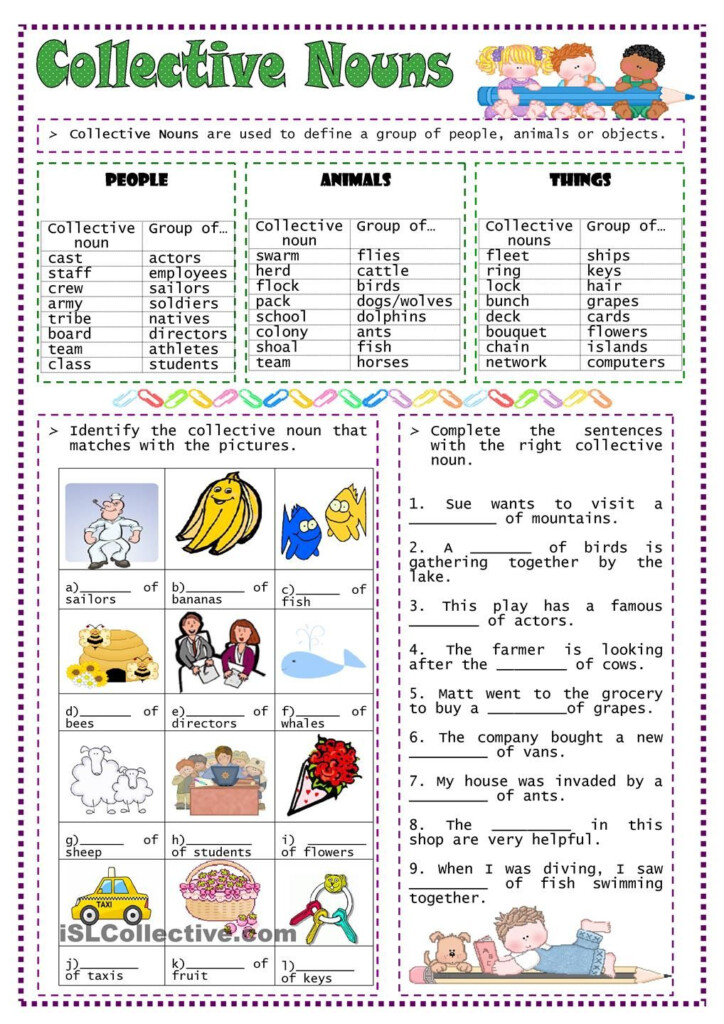 Collective Nouns Worksheet Pdf Grade 6 - Collective Nouns Worksheet Pdf