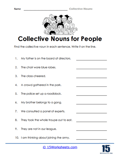 Collective Nouns Worksheets 15 Worksheets - Common Proper Collective Nouns Worksheet