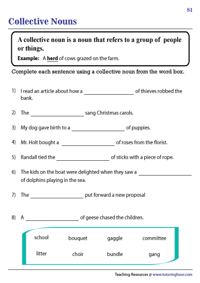 Collective Nouns Worksheets For Grade 4 With Answers Pdf Kowala Pictures - Collective Nouns Worksheets For Grade 4 With Answers Pdf