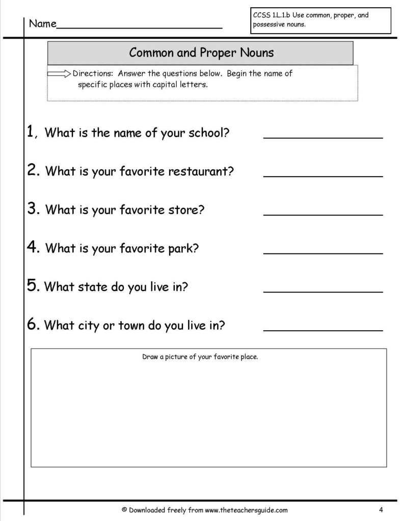 Common And Proper Nouns Worksheet 2nd Grade - Common Proper Nouns Worksheet 2Nd Grade