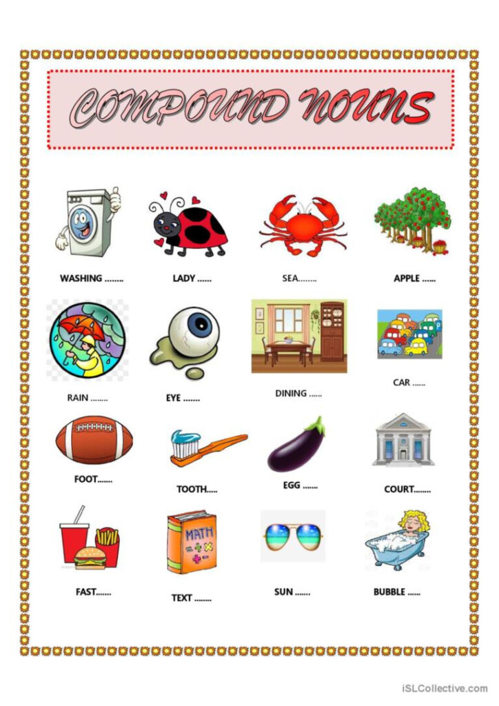 Compound Nouns English ESL Worksheets Pdf Doc - Esl Compound Nouns Worksheet Pdf