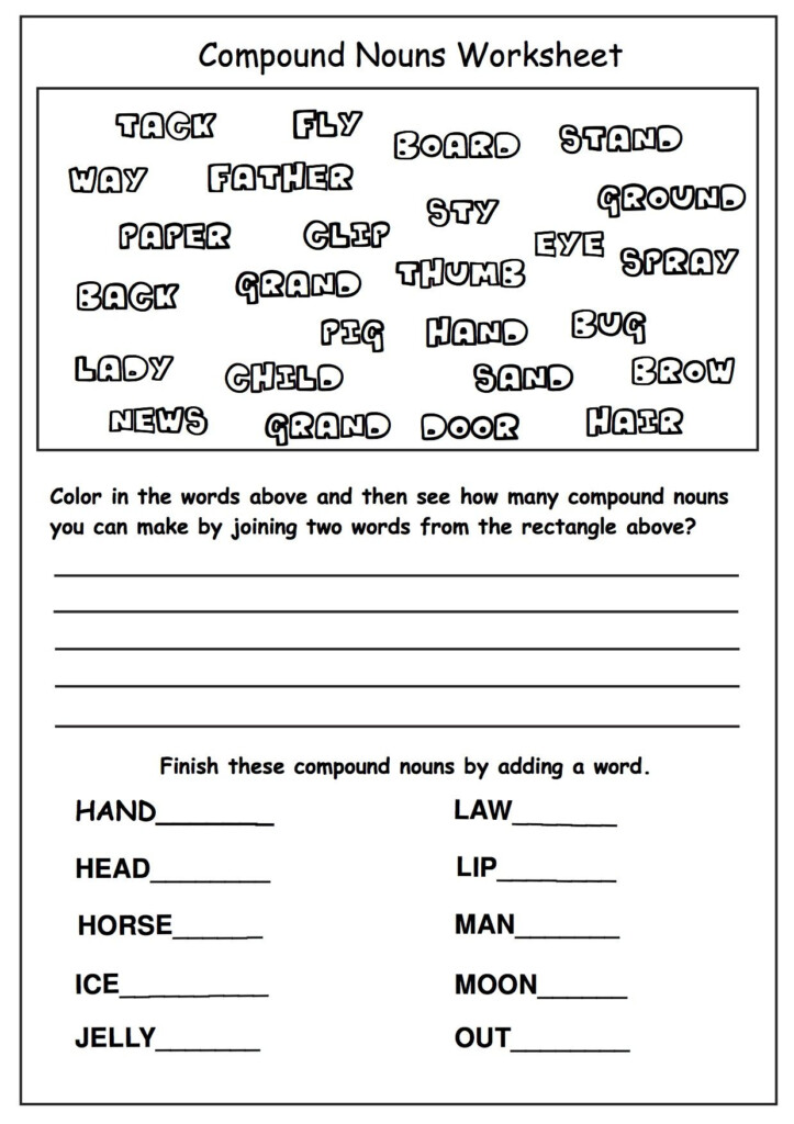 Compound Nouns Worksheet Grade 7 - Compound Nouns Worksheet 7Th Grade Pdf