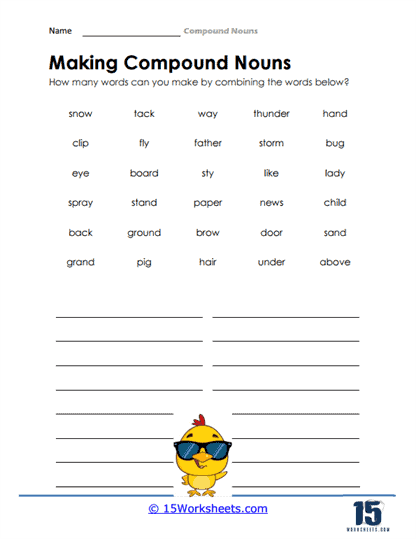 Compound Nouns Worksheets 15 Worksheets - Compound Noun Worksheets Grade 5