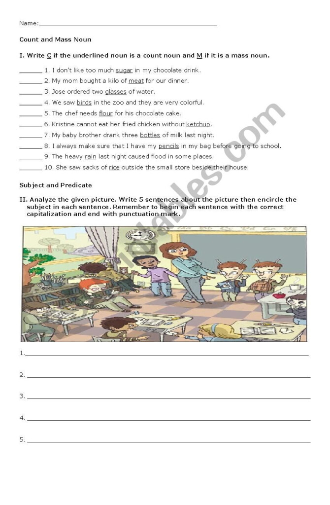 Count And Mass Nouns Worksheets Grade 3 Printable Worksheets - Count And Mass Nouns Worksheets Grade 3