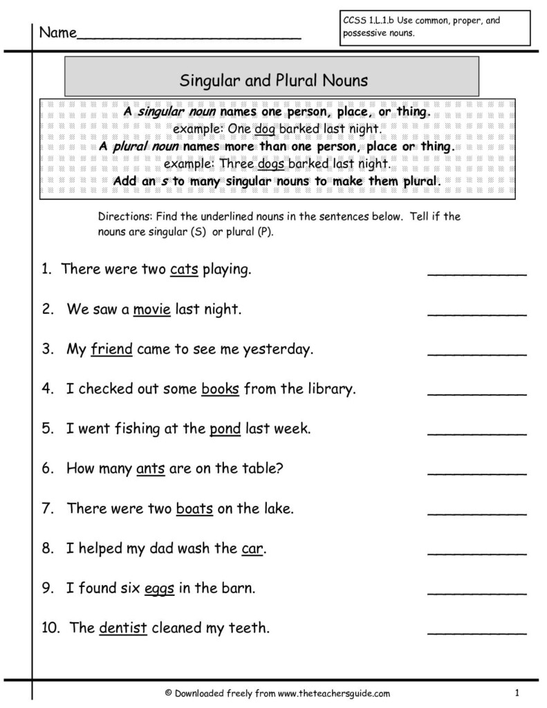 English Worksheets For Grade 3 Nouns - Grade 3 English Worksheets Nouns