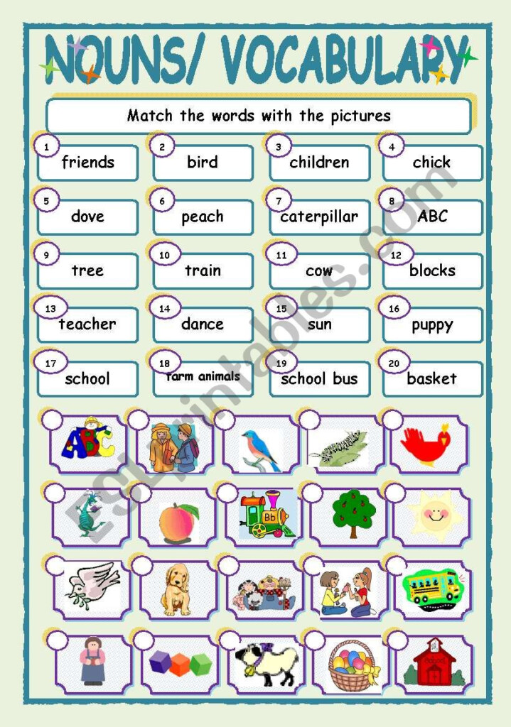 Esl Nouns Worksheet - Noun Worksheets Esl