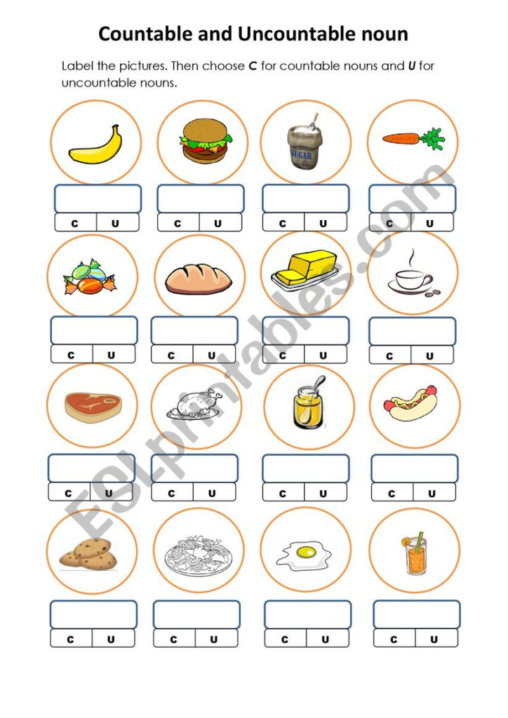 Food Countable And Uncountable Nouns ESL Worksheet By Iceman666 - Esl Beginner Countable Uncountable Nouns Food Worksheet