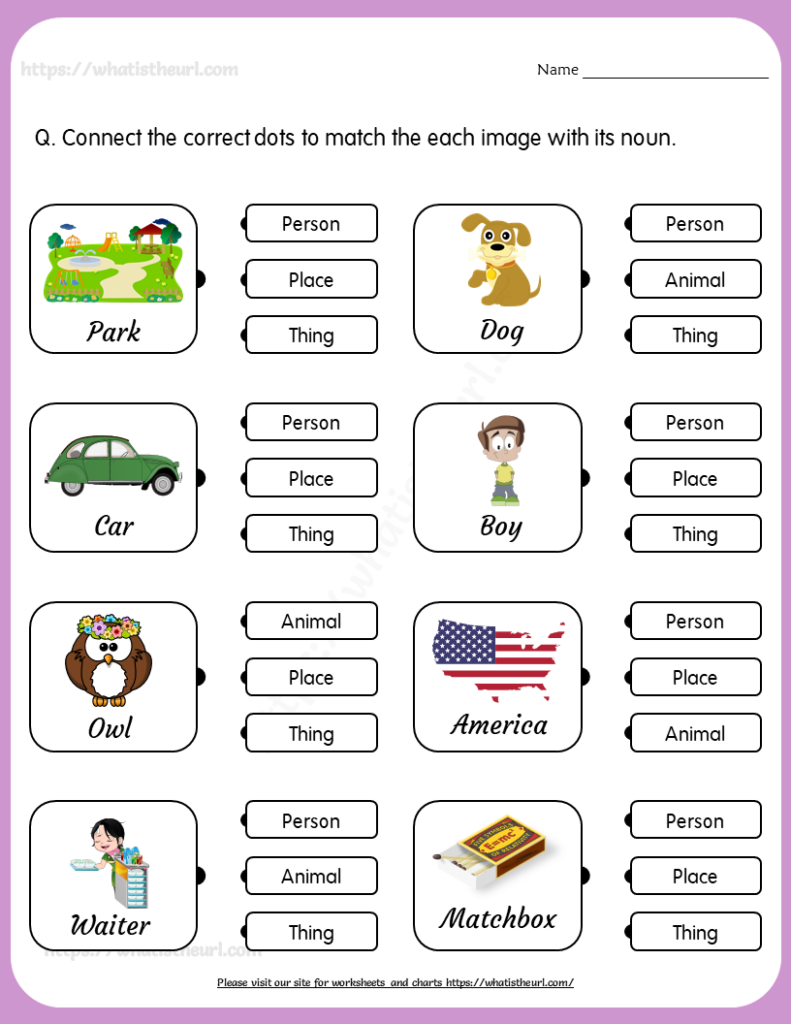 Free Printable Noun Worksheets - Teaching Nouns Worksheets