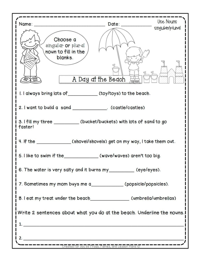 Free Printable Plural Nouns Worksheets - Grade 4 Plural Nouns Worksheets